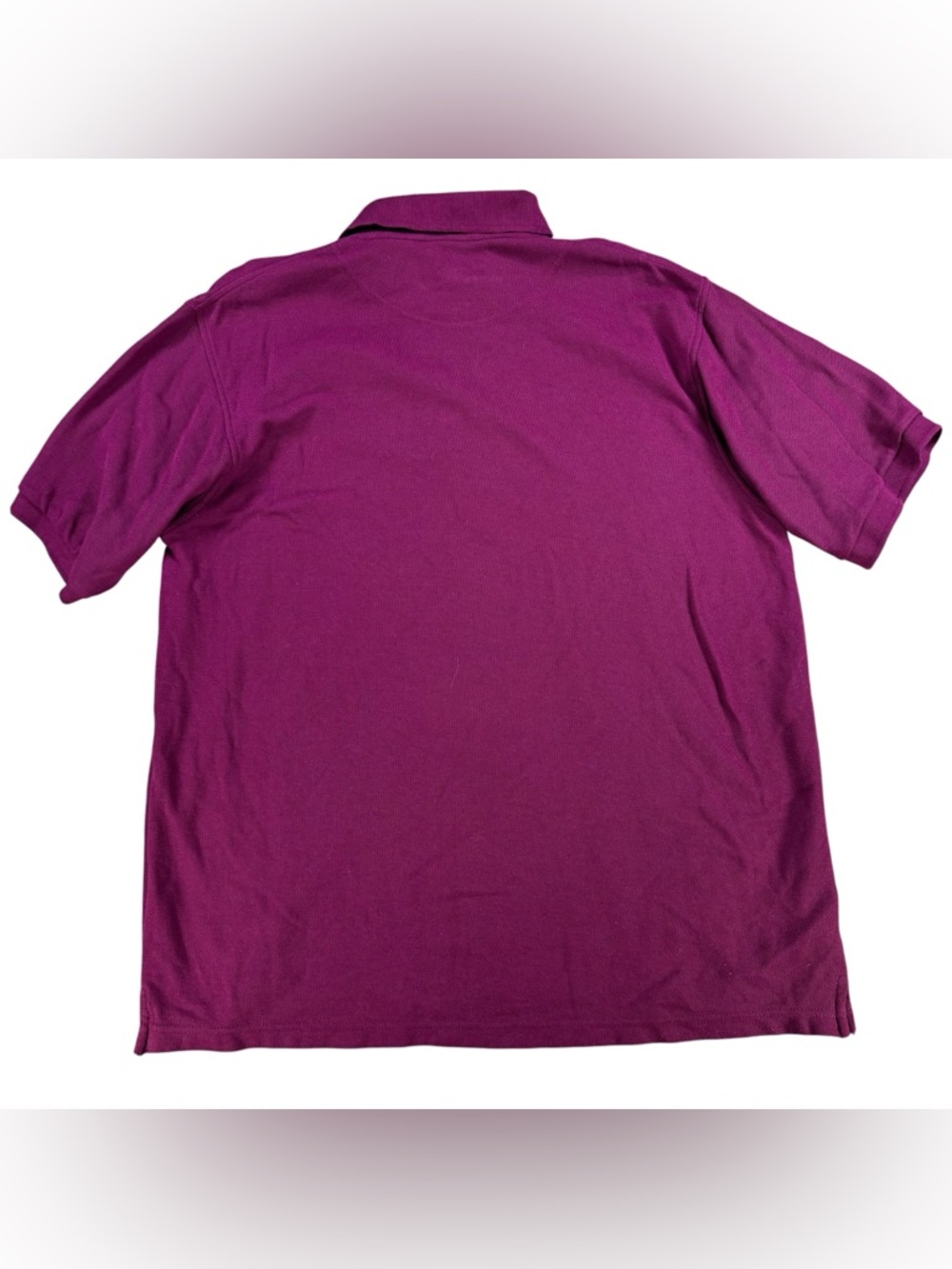 Vintage Y2K Harvard Golf Pique Polo Men XL Maroon Embroidered H Logo Club Colors - Picture 2 of 7